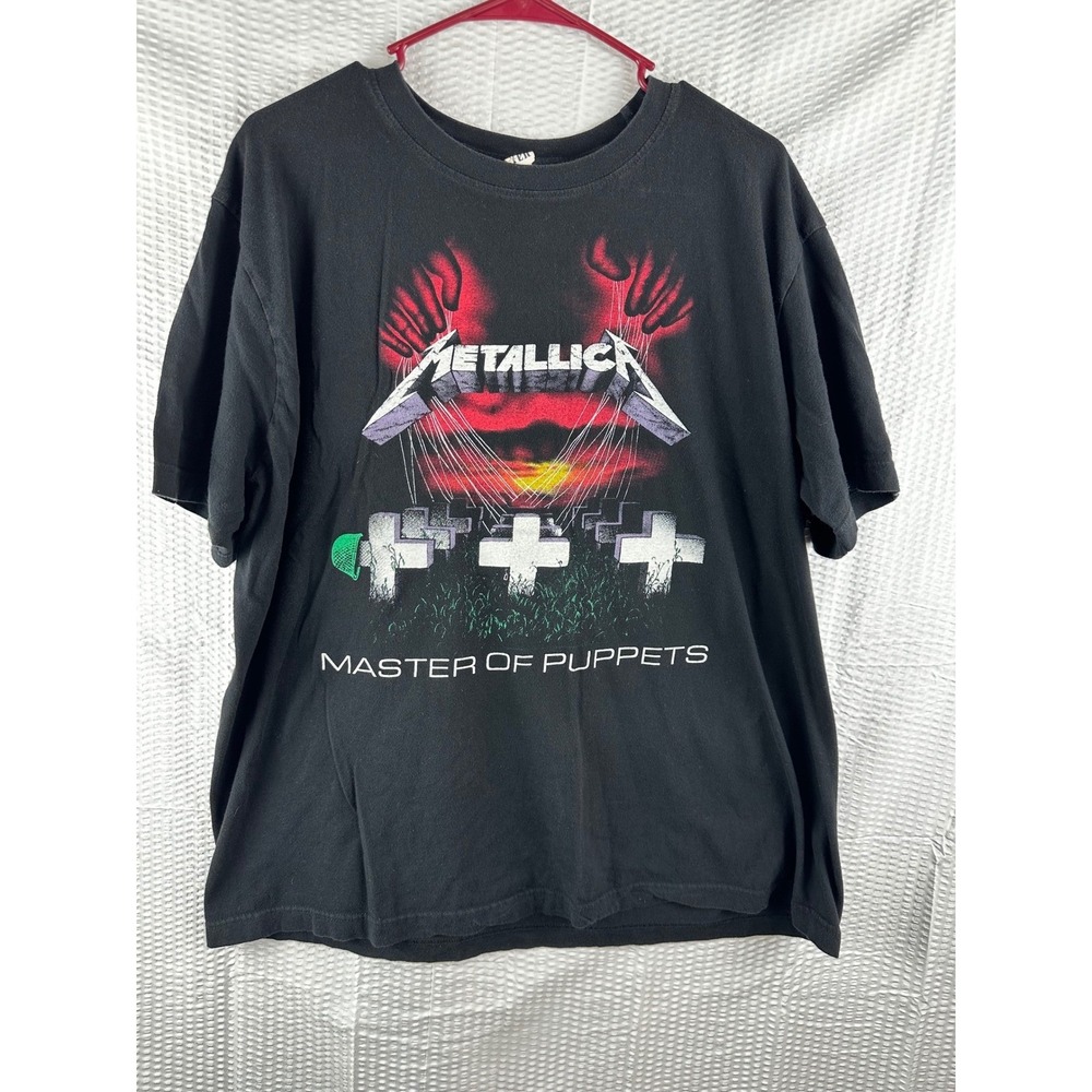 Metallica Master‎ of Puppets T-Shirt Black Men's XL 2007 Y2K